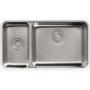 K3174-L-NA Undertone Stainless Steel Undermount - Double Bowl Kitchen Sink - Stainless Steel