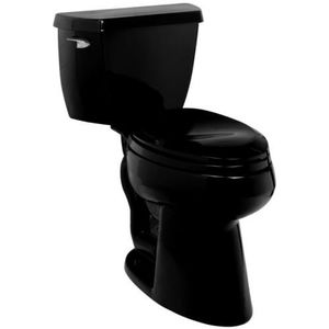 K3531-7 Wellworth Two Piece Toilet - Black K3531-7 Wellworth Two Piece Toilet - Black