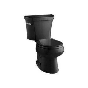 K3997-U-7 Wellworth Two Piece Toilet - Black