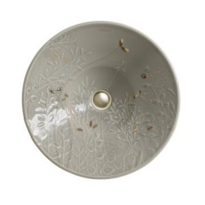 K45922-DE-K5 Gilded Meadow Vessel Style Bathroom Sink - Gilded Meadow - Gold