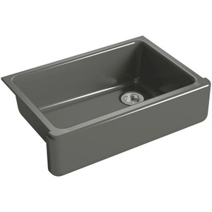 K5827-58 Whitehaven Apron Front / Specialty Sink Kitchen Sink - Thunder Grey K5827-58 Whitehaven Apron Front / Specialty Sink Kitchen Sink - Thunder Grey
