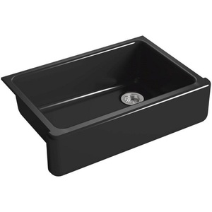 K5827-7 Whitehaven Apron Front / Specialty Sink Kitchen Sink - Black