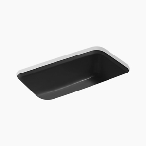 K5832-5U-7 Bakersfield White/Color Undermount - Single Bowl Kitchen Sink - Black K5832-5U-7 Bakersfield White/Color Undermount - Single Bowl Kitchen Sink - Black