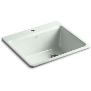 K5872-1A1-FF Riverby White/Color Single Bowl Kitchen Sink - Sea Salt K5872-1A1-FF Riverby White/Color Single Bowl Kitchen Sink - Sea Salt