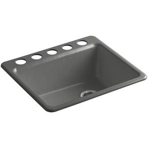 K5872-5UA1-58 Riverby White/Color Undermount - Single Bowl Kitchen Sink - Thunder Grey K5872-5UA1-58 Riverby White/Color Undermount - Single Bowl Kitchen Sink - Thunder Grey