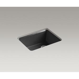 K5872-5UA1-7 Riverby White/Color Undermount - Single Bowl Kitchen Sink - Black