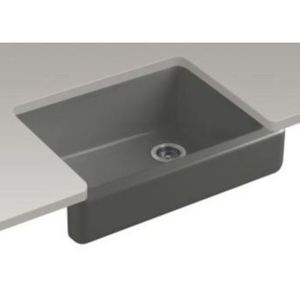 K6486-58 Whitehaven Apron Front / Specialty Sink Kitchen Sink - Thunder Grey K6486-58 Whitehaven Apron Front / Specialty Sink Kitchen Sink - Thunder Grey