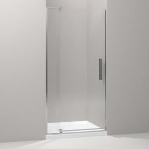K707516-L-SHP Revel Shower Door - Swing Shower Door - Bright Polished Silver