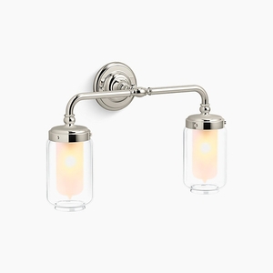 K72582-SN Artifacts 2 Bulb Bathroom Lighting - Vibrant Polished Nickel K72582-SN Artifacts 2 Bulb Bathroom Lighting - Vibrant Polished Nickel