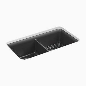 K8199-CM7 Cairn White/Color Undermount - Double Bowl Kitchen Sink - Matte Graphite K8199-CM7 Cairn White/Color Undermount - Double Bowl Kitchen Sink - Matte Graphite