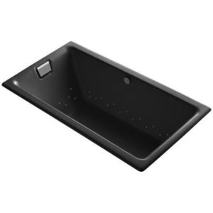 K856-M-7 Tea-For-Two 66" Whirlpool Bath - Black