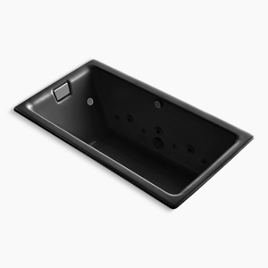 K856-AH-7 Tea-For-Two 66" Whirlpool Bath - Black