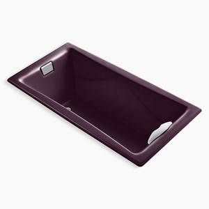 863-PLM Tea-For-Two 72" x 36" Soaking Tub - Black Plum