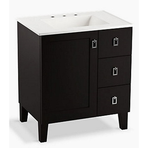 K99530-LGR-1WU Poplin Vanity Base Bathroom Vanity - Mohair Grey