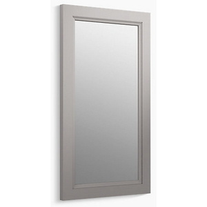 K99665-1WT Damask Square / Rectangular Mirror - Batiste Black