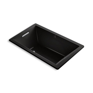 K1848-W1-7 Underscore 60'' x 36'' Soaking Tub - Black