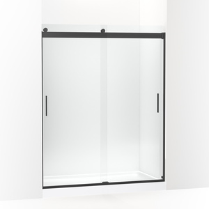 K706009-L-BL Levity Shower Door - Sliding Shower Door - Matte Black