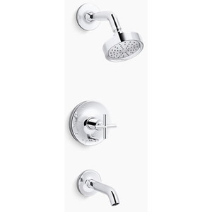 KT14420-3G-CP/K11748-K-NA Purist One Handle Tub & Shower Faucet - Polished Chrome