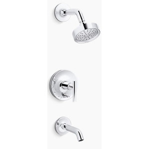 KT14420-4G-CP Purist Tub & Shower Faucet Trim Trim Kit - Polished Chrome