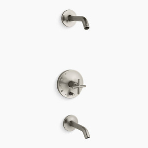 KT14420-3L-BN Purist Tub & Shower Faucet Trim Trim Kit - Vibrant Brushed Nickel