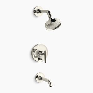 KT14420-4-SN Purist Tub & Shower Faucet Trim Trim Kit - Vibrant Polished Nickel