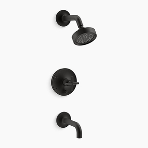 KT14421-3-BL/K11748-K-NA Purist One Handle Tub & Shower Faucet - Matte Black