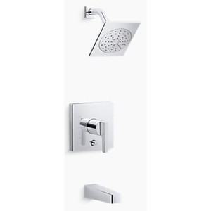 KT99763-4G-CP/K11748-K-NA Honesty One Handle Tub & Shower Faucet - Polished Chrome