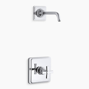 KTLS13134-3A-CP Pinstripe Shower Faucet Trim Trim Kit - Polished Chrome