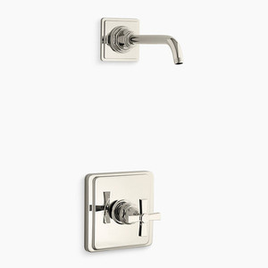 KTLS13134-3A-SN Pinstripe Shower Faucet Trim Trim Kit - Vibrant Polished Nickel