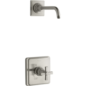 KTLS13134-3A-BN Pinstripe Shower Faucet Trim Trim Kit - Vibrant Brushed Nickel