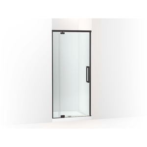 KCA37598-8L-BL Statement Shower Door - Swing Shower Door - Matte Black
