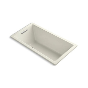 K1168-VBW-96 UnderScore VibrAcoustic 60'' x 32'' Soaking Tub - Biscuit