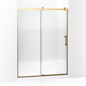 K702256-10G81-2MB Rely Shower Door - Sliding Shower Door - Vibrant Brushed Moderne Brass