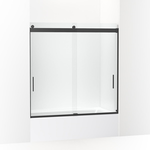 K706002-L-BL Levity Tub & Shower - Sliding Shower Door - Matte Black