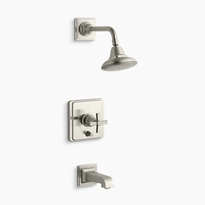 KT13133-3A-BN Pinstripe Pure Tub & Shower Faucet Trim Trim Kit - Vibrant Brushed Nickel