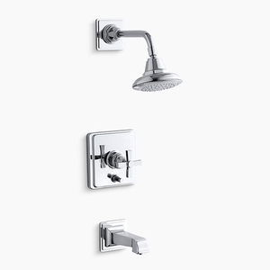 KT13133-3A-CP/K11748-K-NA Pinstripe One Handle Tub & Shower Faucet - Polished Chrome