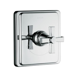 KT13173-3A-CP Pinstripe Pure Thermostatic Valve Trim Trim Kit - Polished Chrome