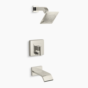 KT14664-4-SN/K11748-K-NA Loure One Handle Tub & Shower Faucet - Vibrant Polished Nickel