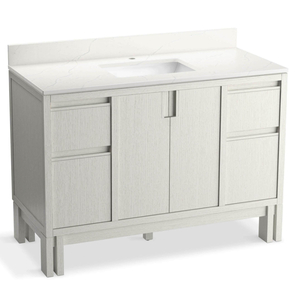 K32839-GW0 Solive Over 45" Bathroom Vanity - Gossamer White