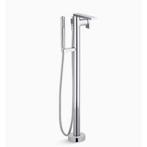 KT73087-4-CP/K97339-NA Composed Freestanding Tub Faucet - Polished Chrome