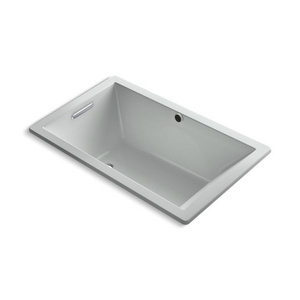 K1849-VBW-95 UnderScore VibrAcoustic 60'' x 36'' Soaking Tub - Ice Grey