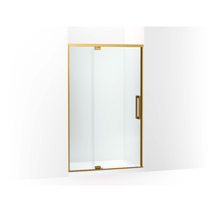KCA37595-8L-2MB Statement Shower Door - Swing Shower Door - Vibrant Brushed Moderne Brass