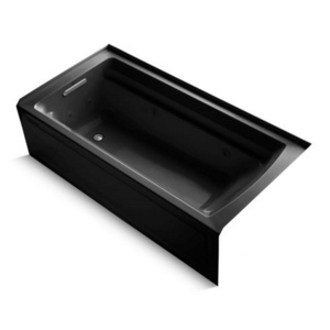 K1124-LA-7 Archer 72"x 36" Whirlpool Bath - Black