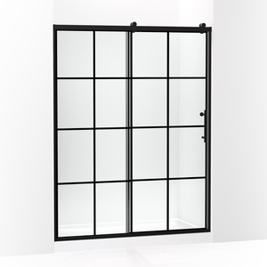 K702256-10G80-BL Rely Shower Door - Sliding Shower Door - Matte Black