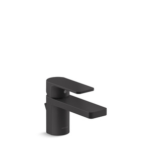 K24804-4K-BL Parallel Single Hole Bathroom Faucet - Matte Black