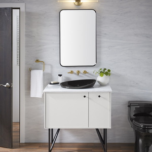 K26052-BLL Essential Square / Rectangular Mirror - Matte Black