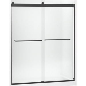 K706015-D3-BL Levity Shower Door - Sliding Shower Door - Matte Black