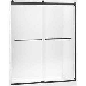 K706015-L-BL Levity Shower Door - Sliding Shower Door - Matte Black