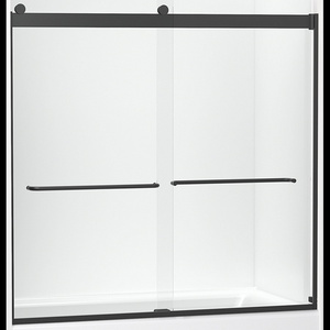 K706006-L-BL Levity Tub & Shower - Sliding Shower Door - Matte Black