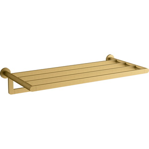 K73157-2MB Composed Vanity Shelf Bathroom Accessory - Vibrant Brushed Moderne Brass